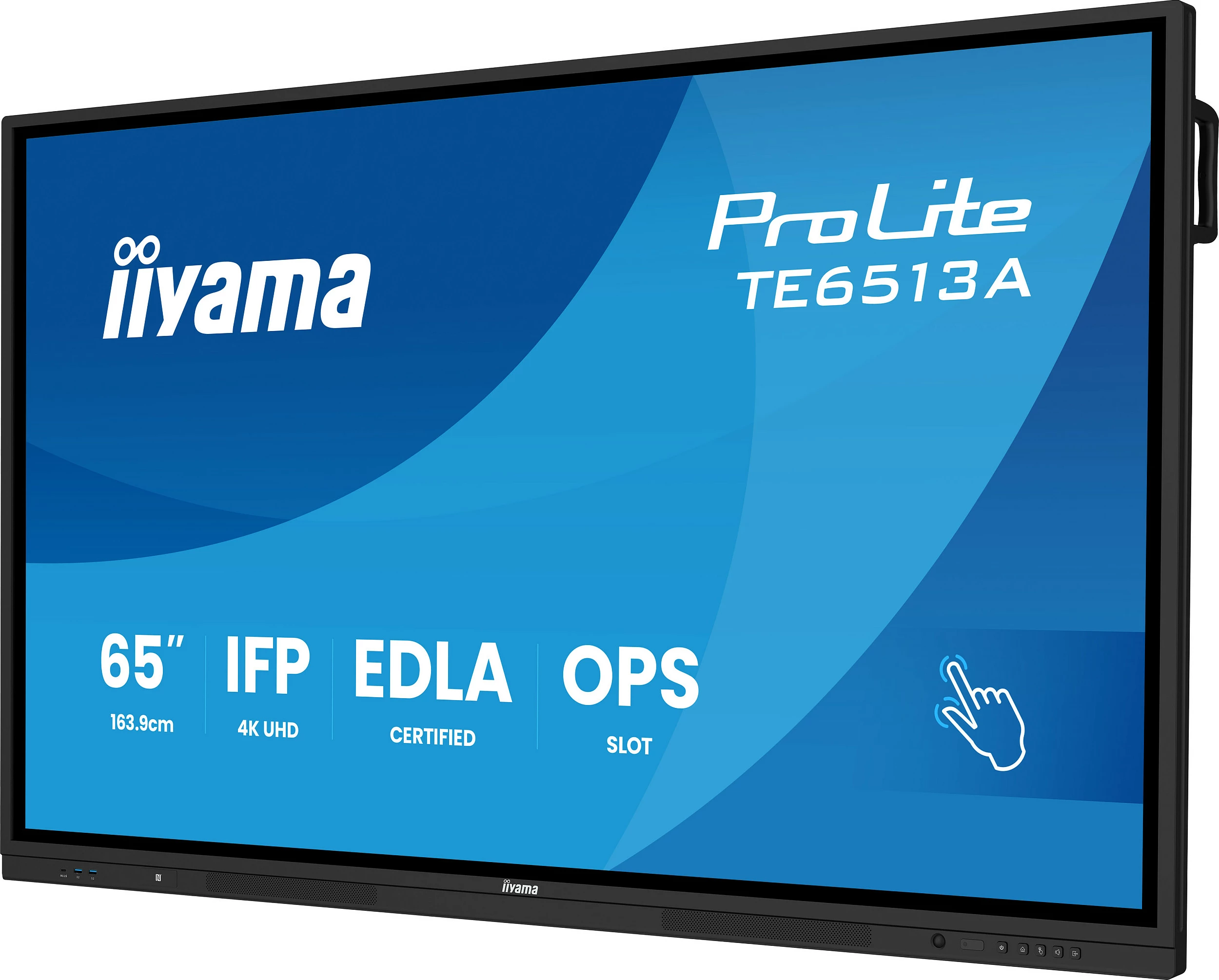 Ekran interaktiv iiyama ProLite TE6513A, 65", 4K UHD, Android 14 EDLA, Wi‑Fi 6E, i zi