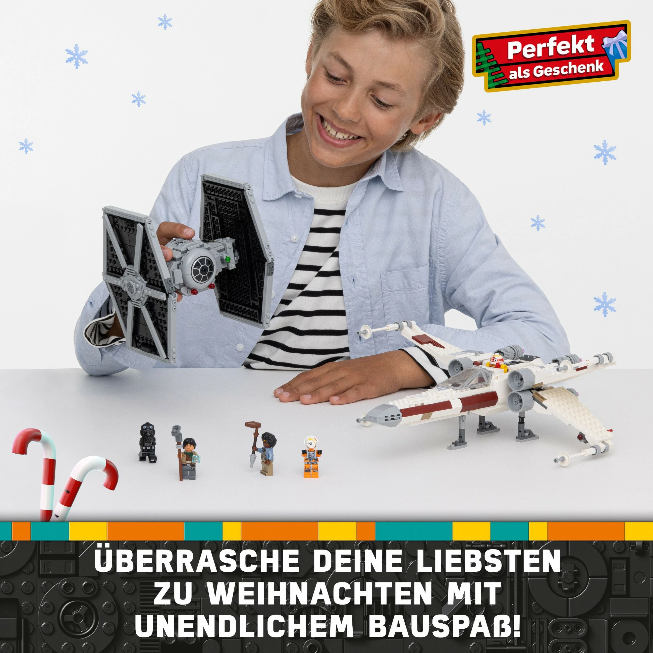 Set ndërtimi LEGO TIE Fighter & X-Wing Mash-up, 1063 copë, shumëngjyrësh