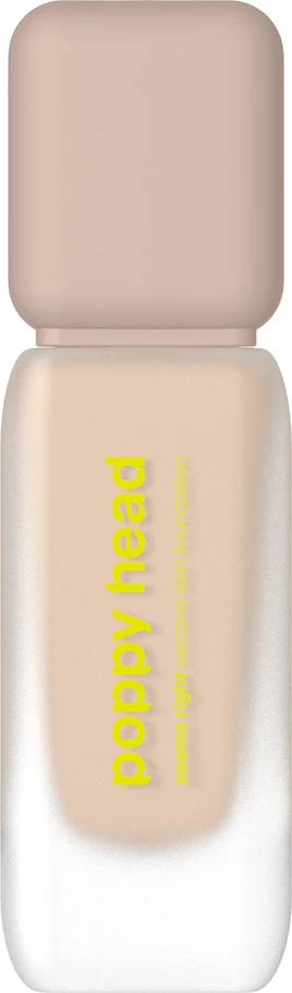 Fondatinë për femra Poppy Head Seams Right Long-lasting Covering Face Foundation with Satin Finish 02 Seams Light 38g