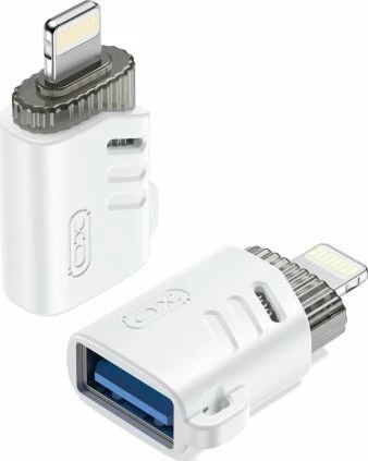 Adapter OTG USB-A në Lightning XO NB256A, i bardhë
