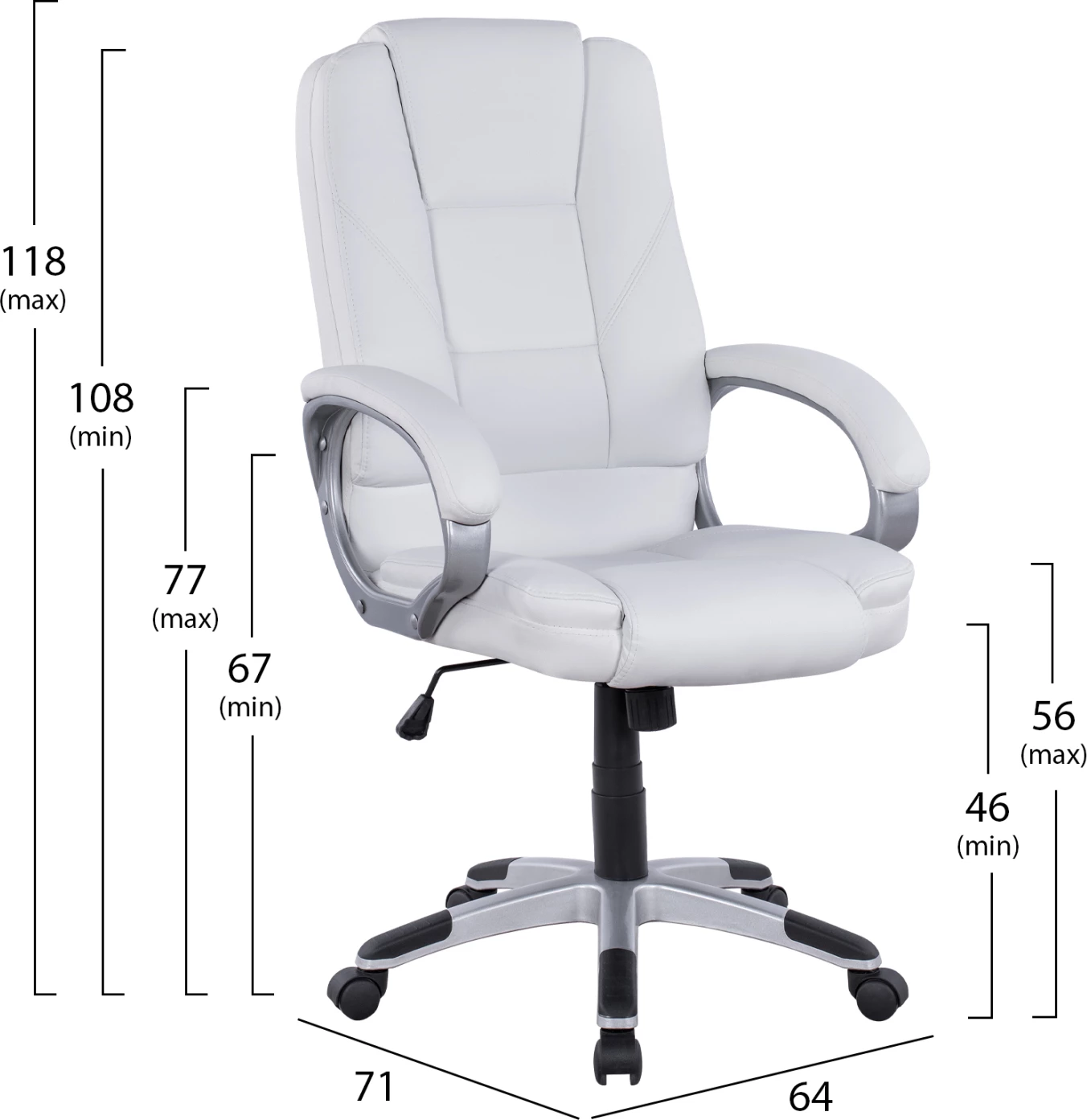 Karrige për zyre JAYA FH1091.02, e bardhë