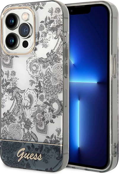Mbështjellës Guess Porcelain Collection për iPhone 14 Pro Max 6.7", Gri