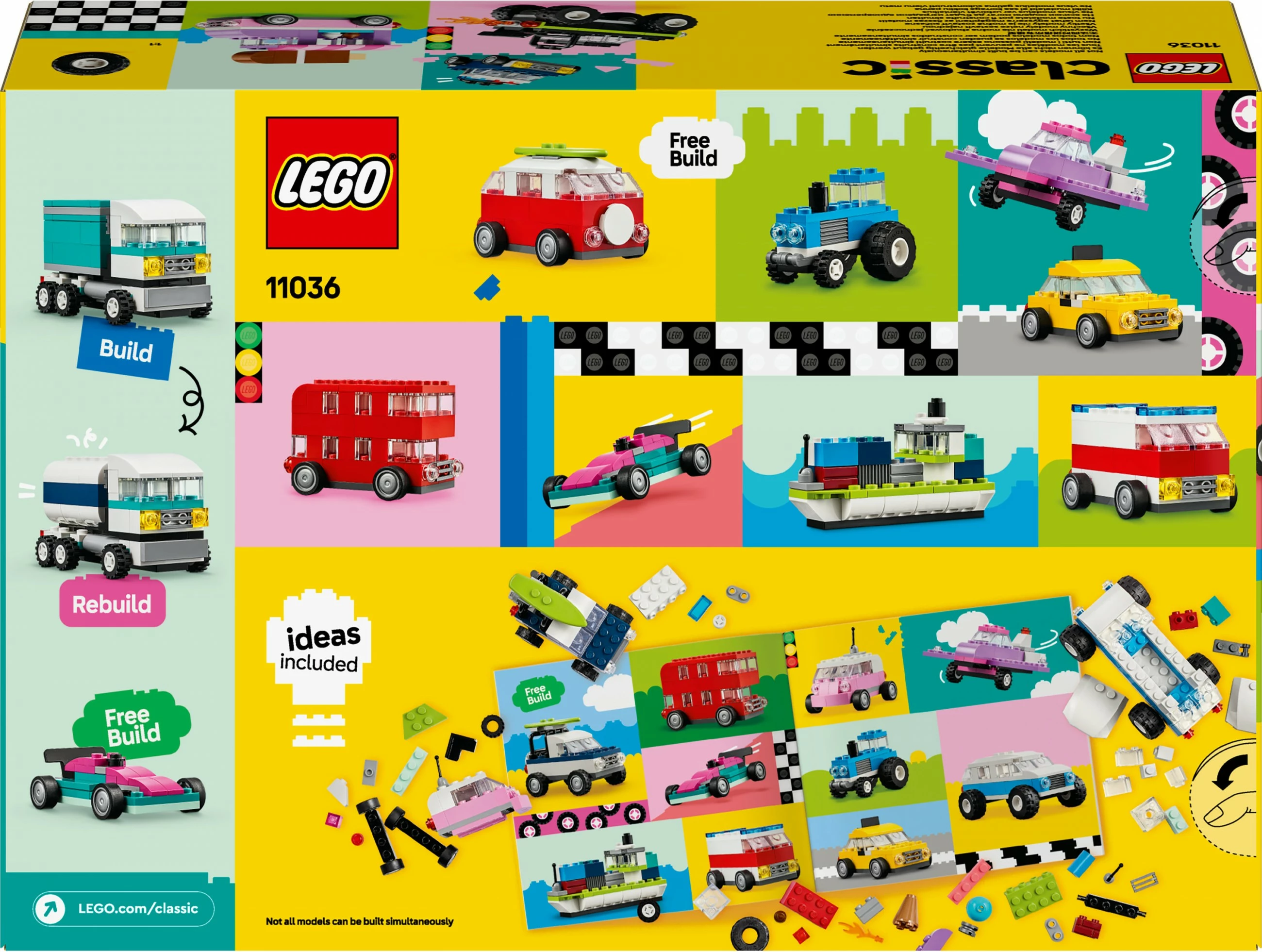 Set ndërtimi LEGO Classic 11036, 900 pjesë, ngjyra të ndryshme