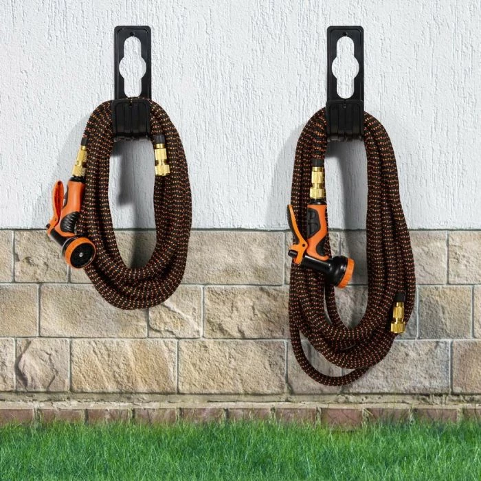 Zorrë kopshti e zgjatshme VONHAUS 2500998 30 m, 10 mënyra spërkatjeje, set me aksesorë, zi/portokalli