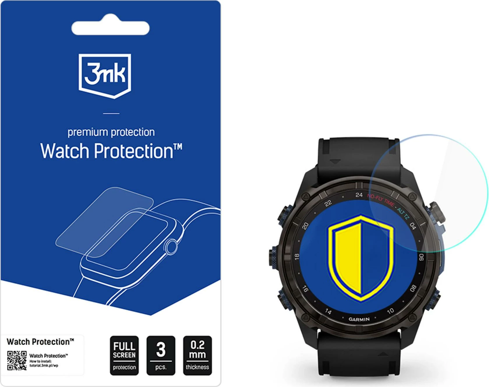 Xham mbrojtës fleksibël për smartwatch Garmin Descent Mk3i 51mm, 3mk Protection, 3 copë
