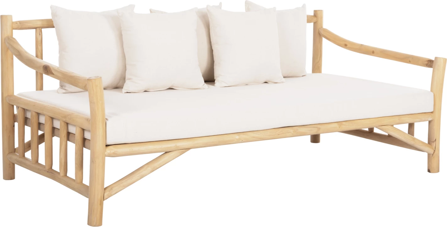 Divan TORC FH9339 dru tik natyral-bardhë 210x100x80H