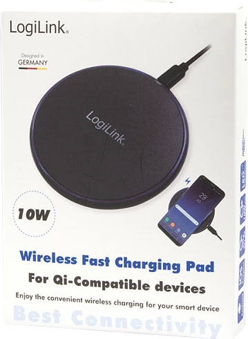 Karikues wireless tavoline LogiLink, 10 W, i zi