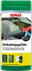 SONAX Leckë për pastrimin e xhamave, 25 copa