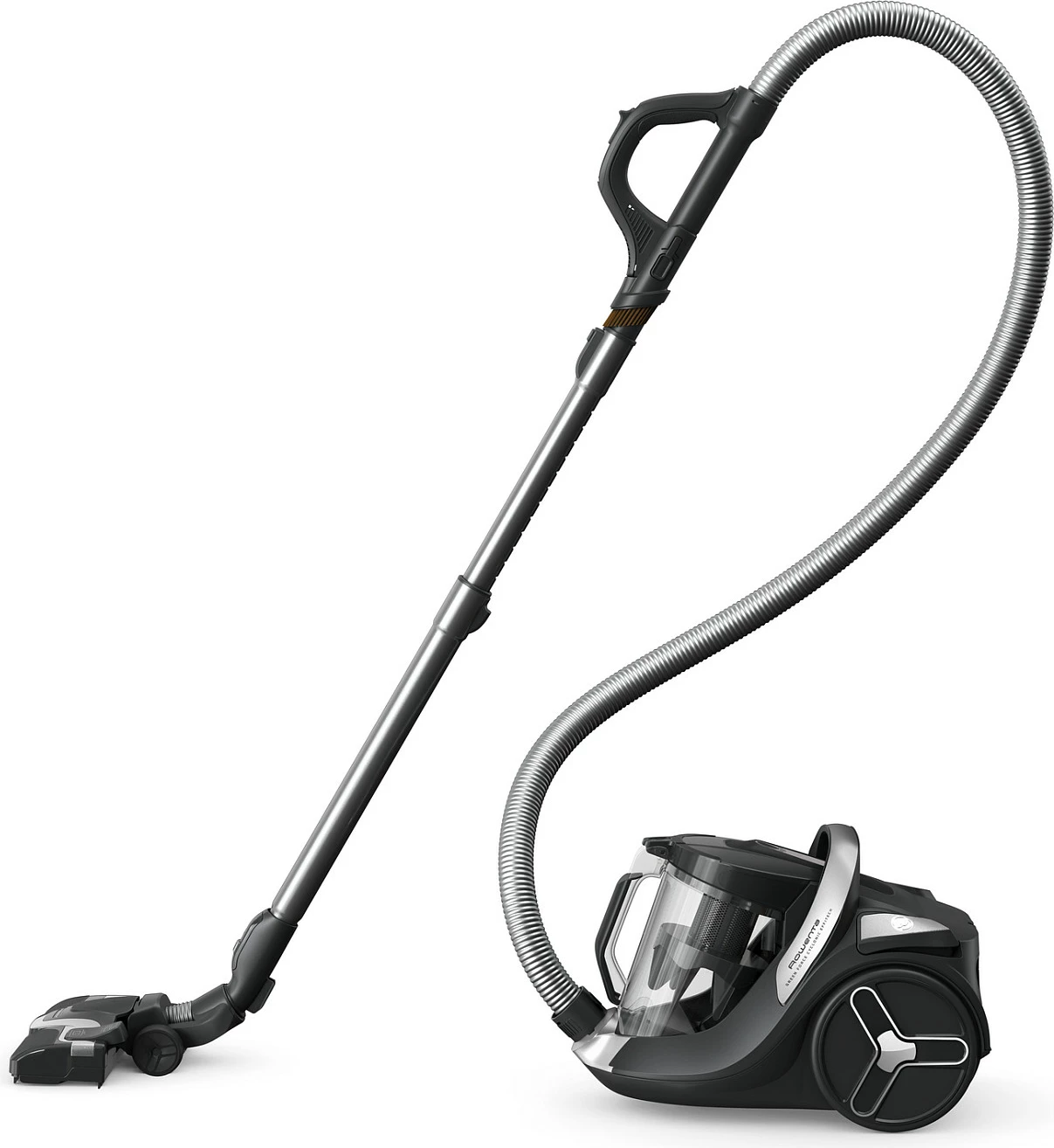 Fshesë me korrent Rowenta Green Force Cyclonic Effitech+ RO7C66, pa qese, 2.5L, 500W, e zezë/hiri e çelët