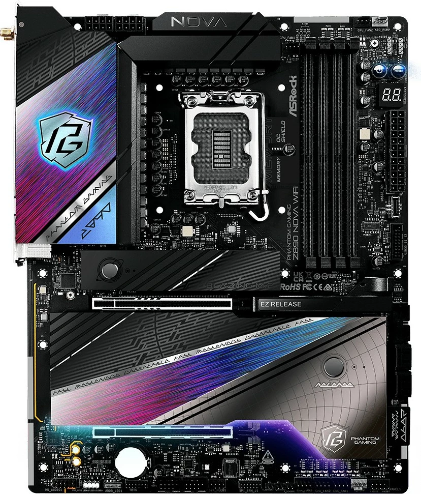 Pllakë amë ASRock Phantom Gaming Z890 Nova WiFi, LGA 1851, DDR5, Wi-Fi 7, ATX