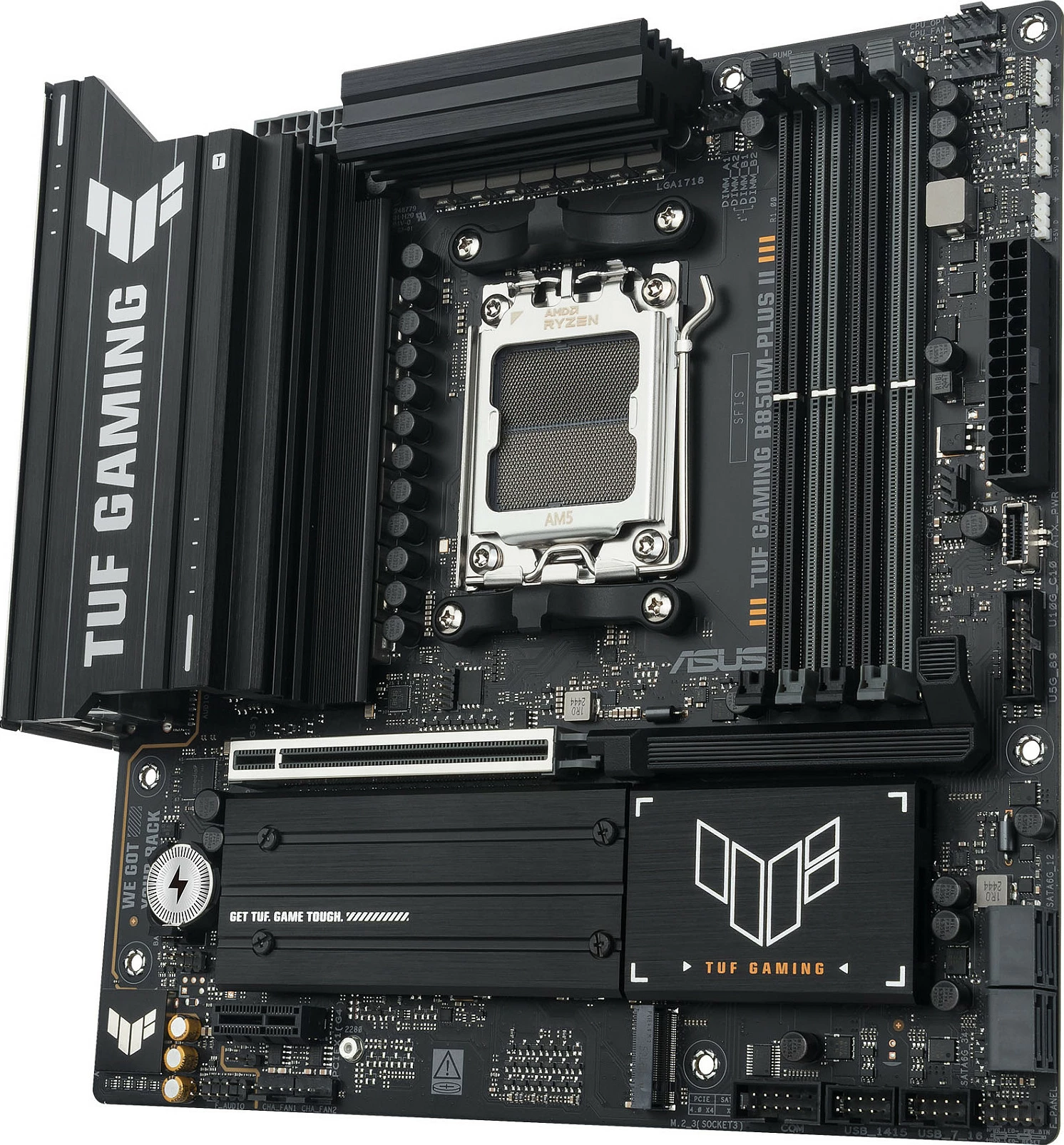 Pllakë amë ASUS TUF GAMING B850M-PLUS II, Socket AM5, DDR5 deri 256GB, micro ATX, e zezë