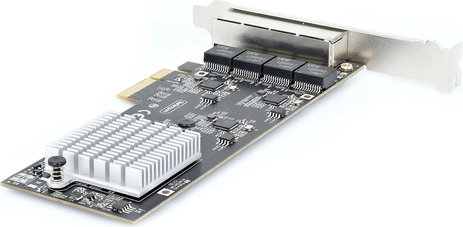 Kartelë rrjeti PCIe StarTech Intel I225-V, 4x RJ-45, 2.5GbE NBASE-T, e brendshme, e zezë