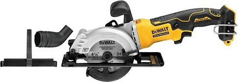 Cirkular me bateri DeWALT DCS571NT-XJ, brushless, teh 115 mm, prerje 38 mm, 4500 RPM, i verdhë
