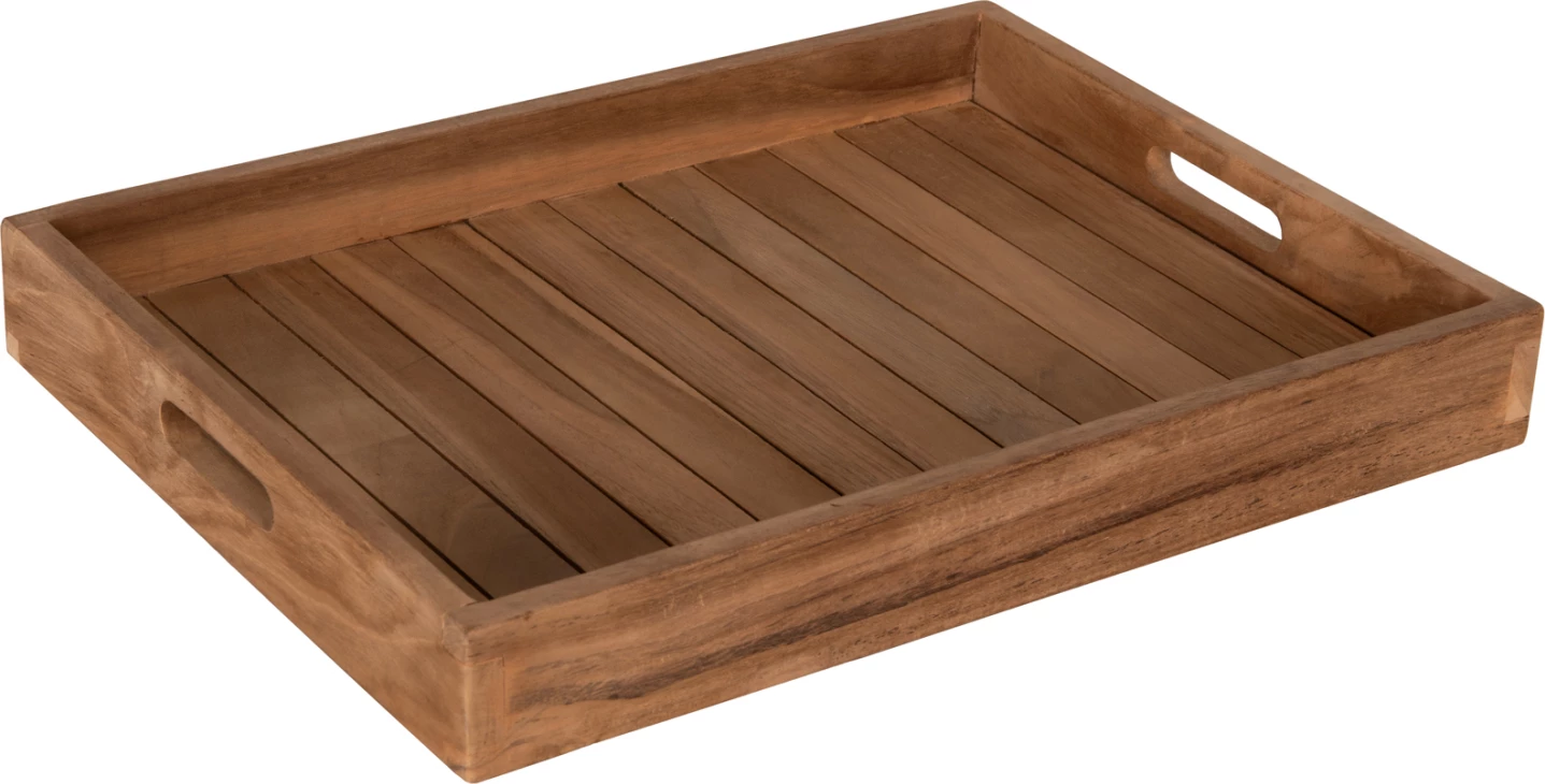 Set trey 3 pjesë, dru teak, ngjyrë natyrale, FH7894, 39x29x7 cm