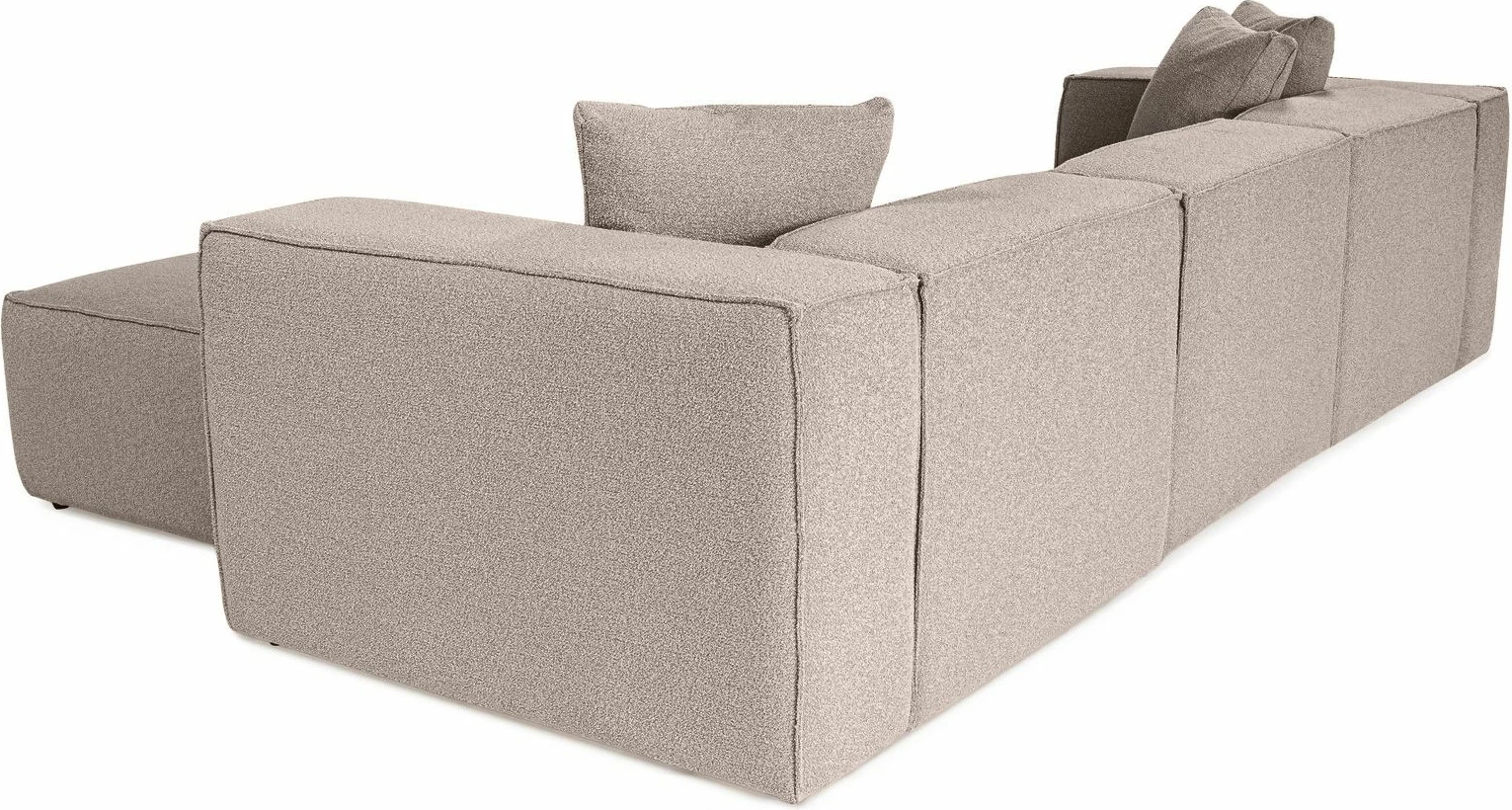 Kënd-sofë Lora me pouffe, ngjyrë pjeshke