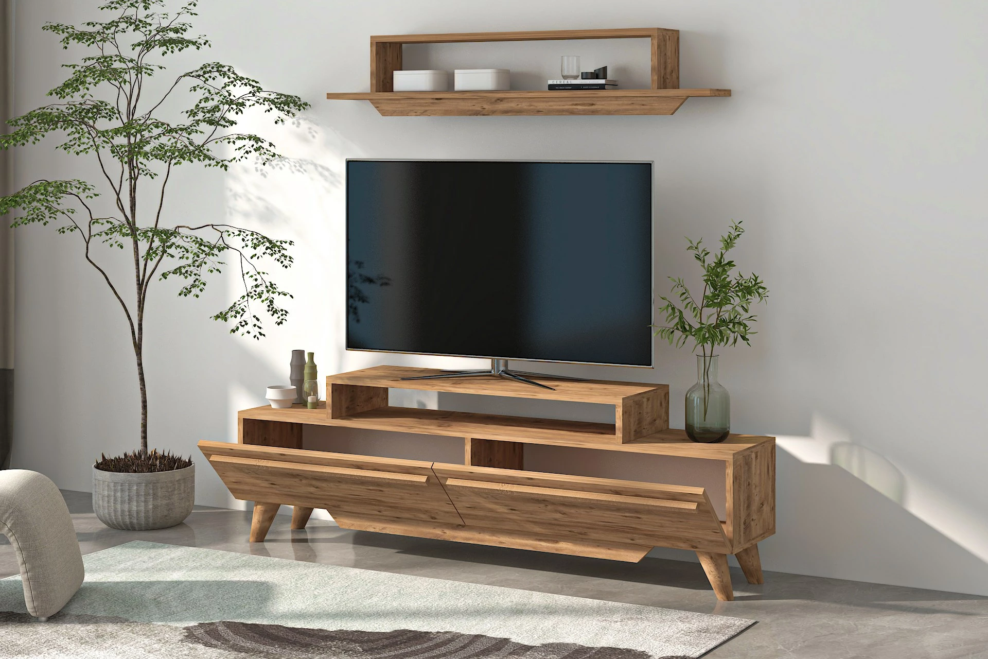 Njësi TV Hanah Home, Harmony, ngjyrë pishë Atlantike