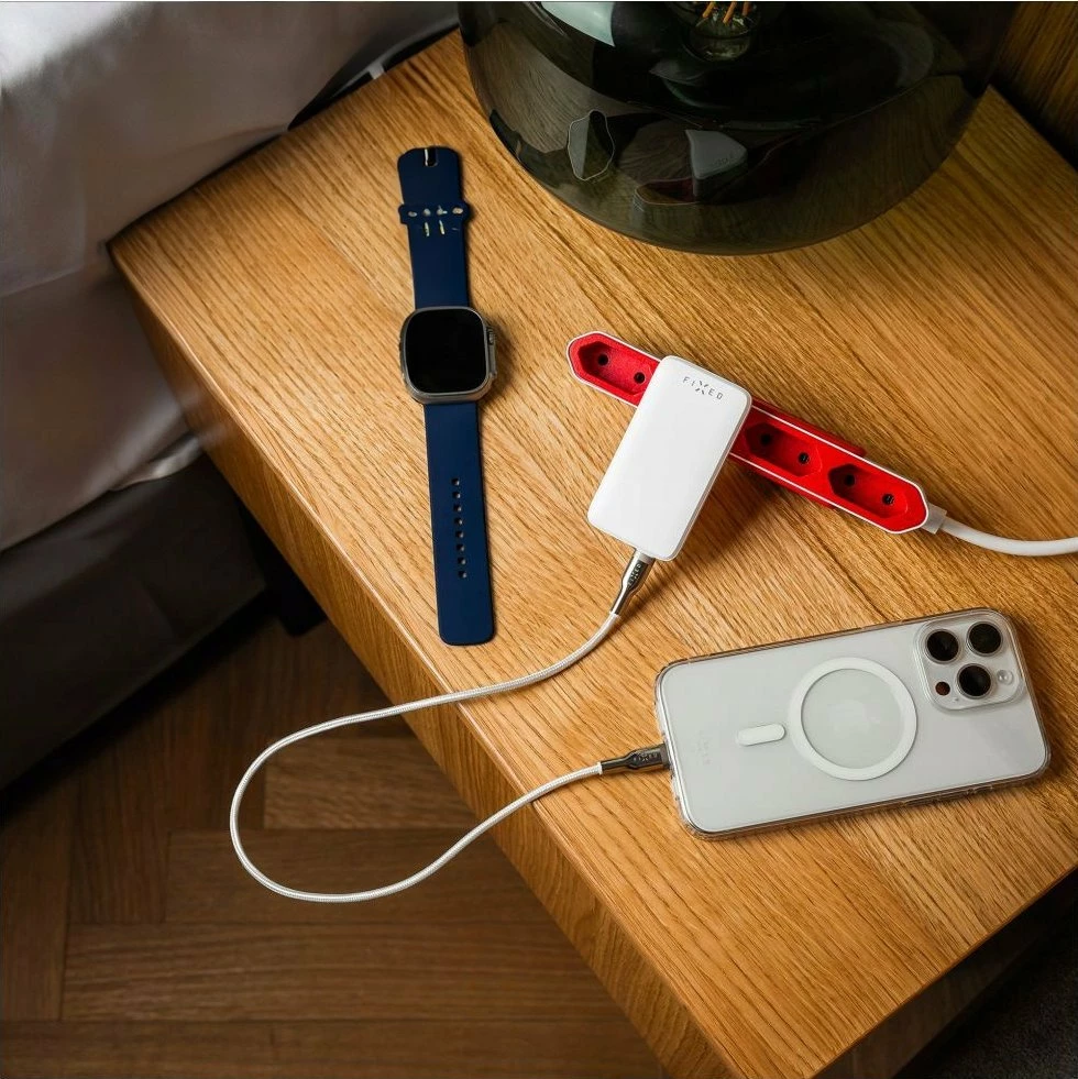 Karikues udhëtimi GaN USB-C Fixed Slim FIXCG45S-2C-WH, 45W Power Delivery, 2x USB-C, i bardhë