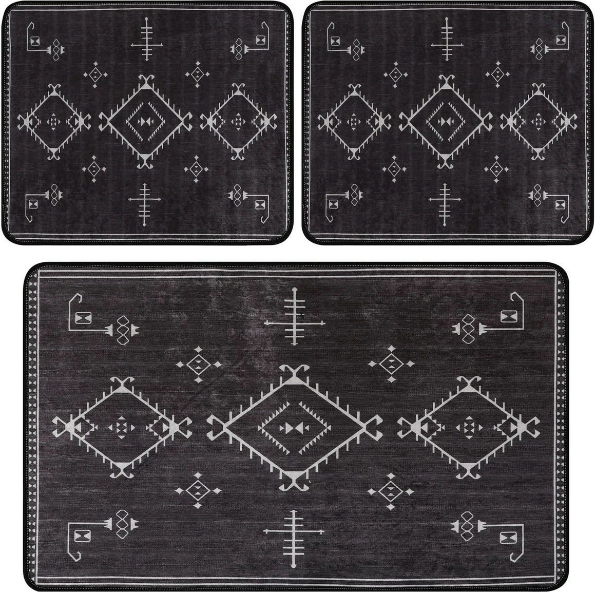 Set tapetash për banjo (3 copë), Mijölnir, ngjyrë gri e errët