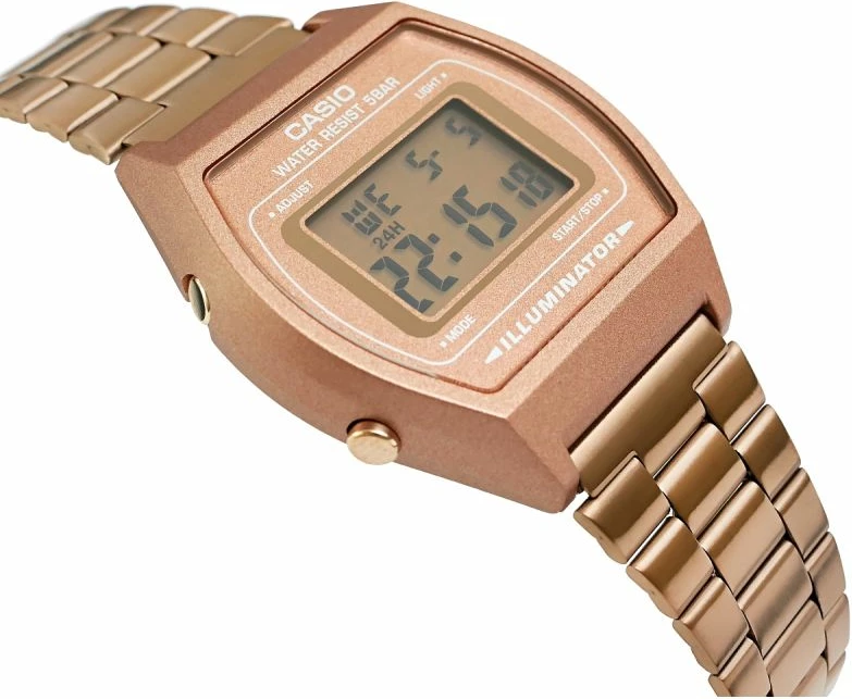 Orë dore digjitale për femra Casio, rozë gold