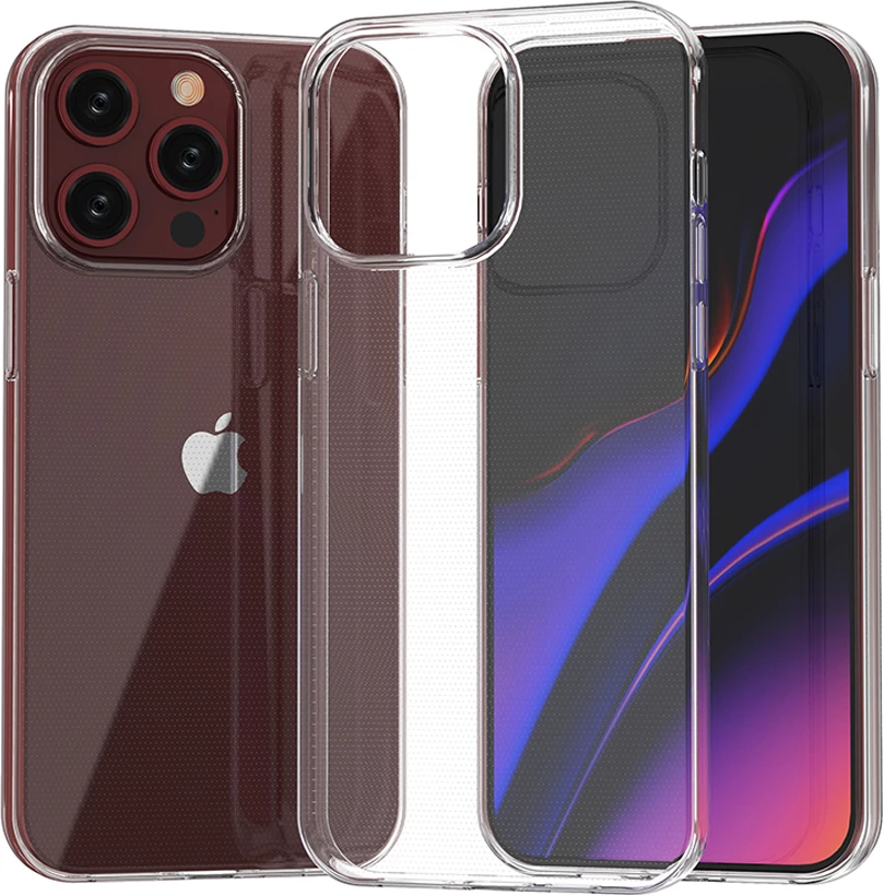 Mbështjellës Hurtel Ultra Clear për iPhone 15 Pro Max, Transparent