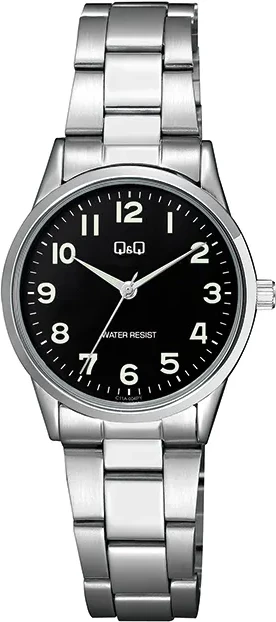 Orë dore Q&Q C11A-004PY, e argjendtë/zezë