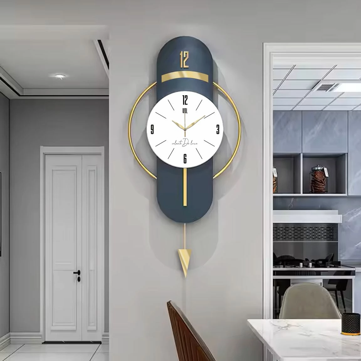 Orë muri dekorative Wallity, ngjyrë blu e errët, Vlnt101