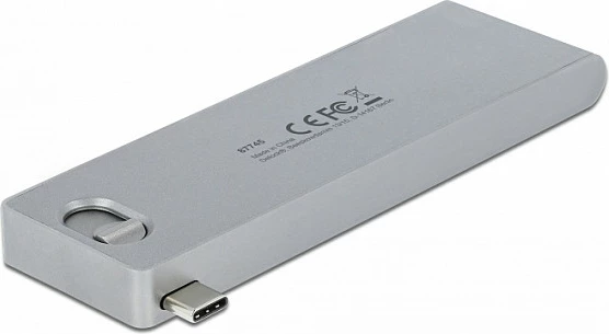 Docking station DeLOCK 87745, USB-C, HDMI, USB-A/USB-C, lexues SD/microSD, USB PD, gri