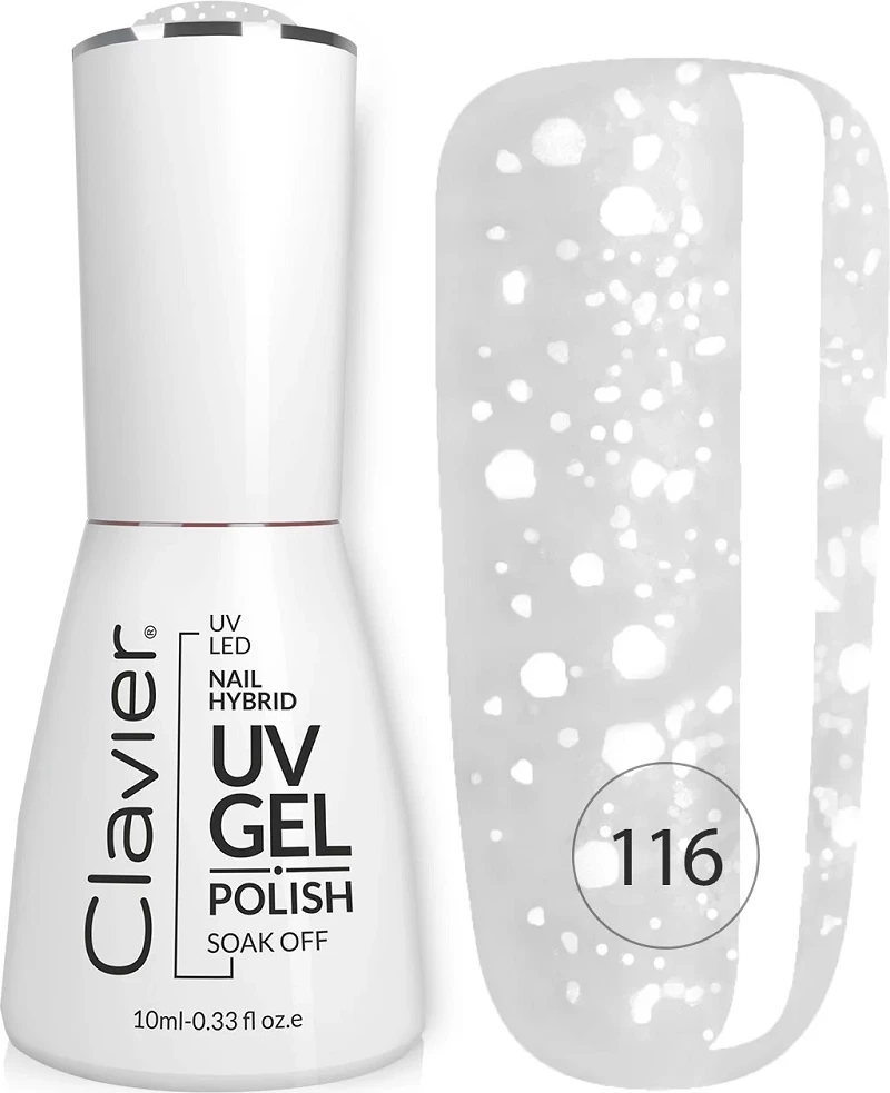 Llak për thonj Clavier Luxury Hybrid 116 Snowflakes 10ml