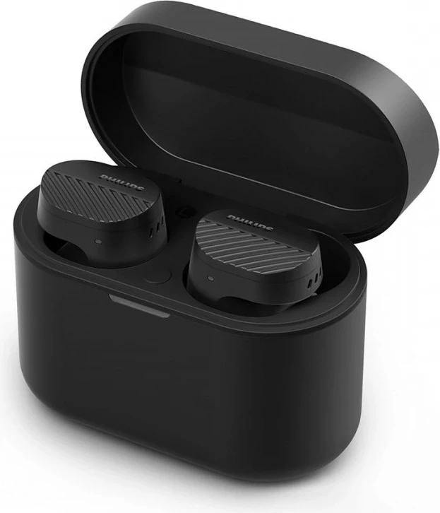 Kufje TWS, Philips TAT5000BK/00, Bluetooth 5.4, ANC, deri 40 orë, IPX5, të zeza, me etui karikimi dhe 3 palë jastëkësh