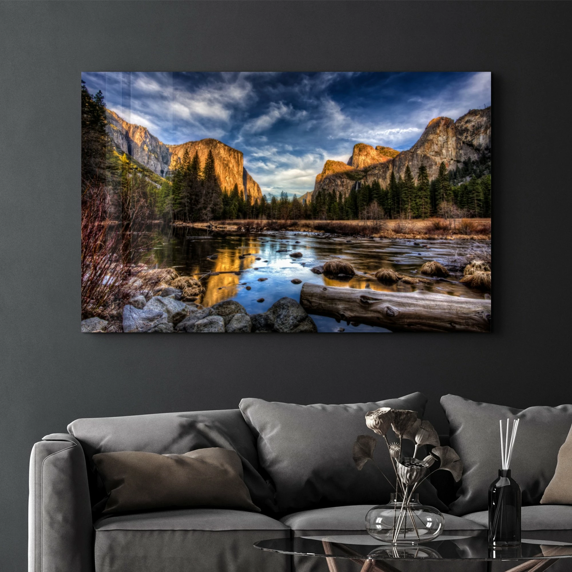 Pikturë dekorative prej xhami të temperuar, Wallity OGLS-1005, 70x110cm