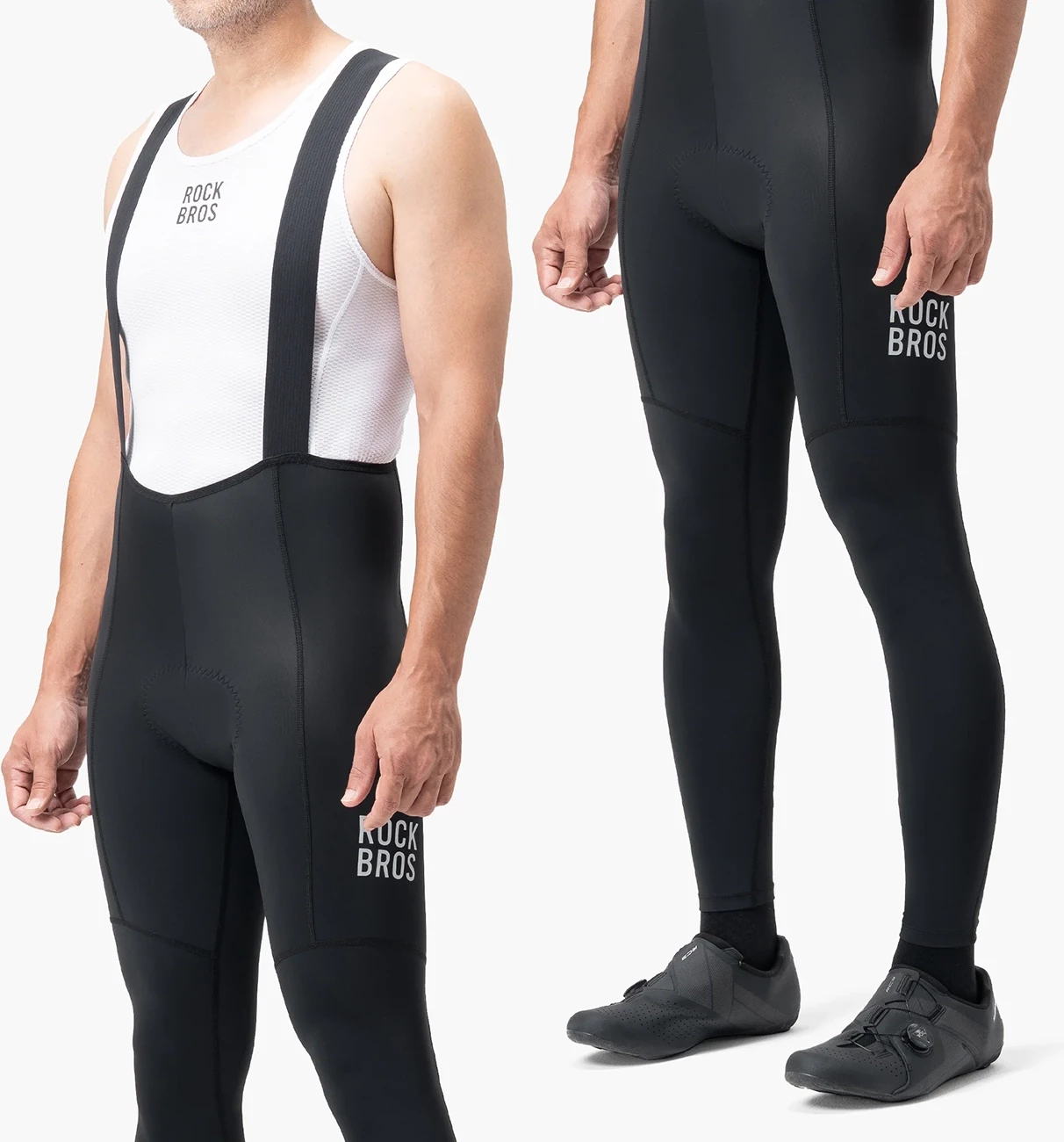 Pantallona çiklizmi me parzmore Rockbros 200021, të gjata me jastëk, madhësia XXXXL, të zeza