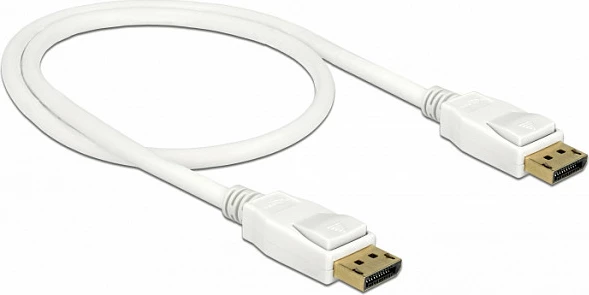 Kabl DisplayPort DeLOCK DP 1.2a, 4K@60Hz, 1.5m, i bardhë