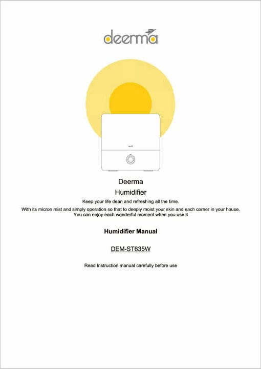 Humidifikues ajri ultrasonik Deerma ST635W, 4.5L, i bardhë