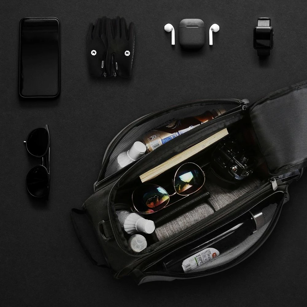 Çantë biçiklete Wozinsky WBB1BK, 13L, e zezë, me rrip shpatulle