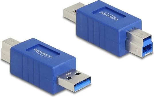 Adapter USB DeLOCK 67213, USB Type-A në USB Type-B, 5 Gbit/s, blu