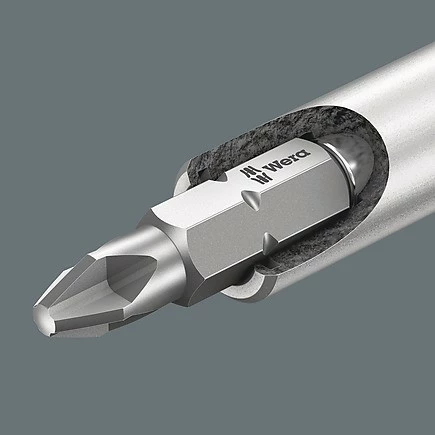 Set bitash Torx Plus Wera 6 copë, 25mm, me mbajtës universal