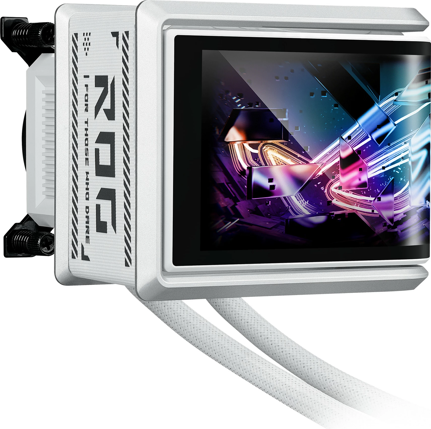 Ftohës uji AIO ASUS ROG RYUO IV 360 ARGB, 3x120mm, ekran AMOLED 6.67", i bardhë