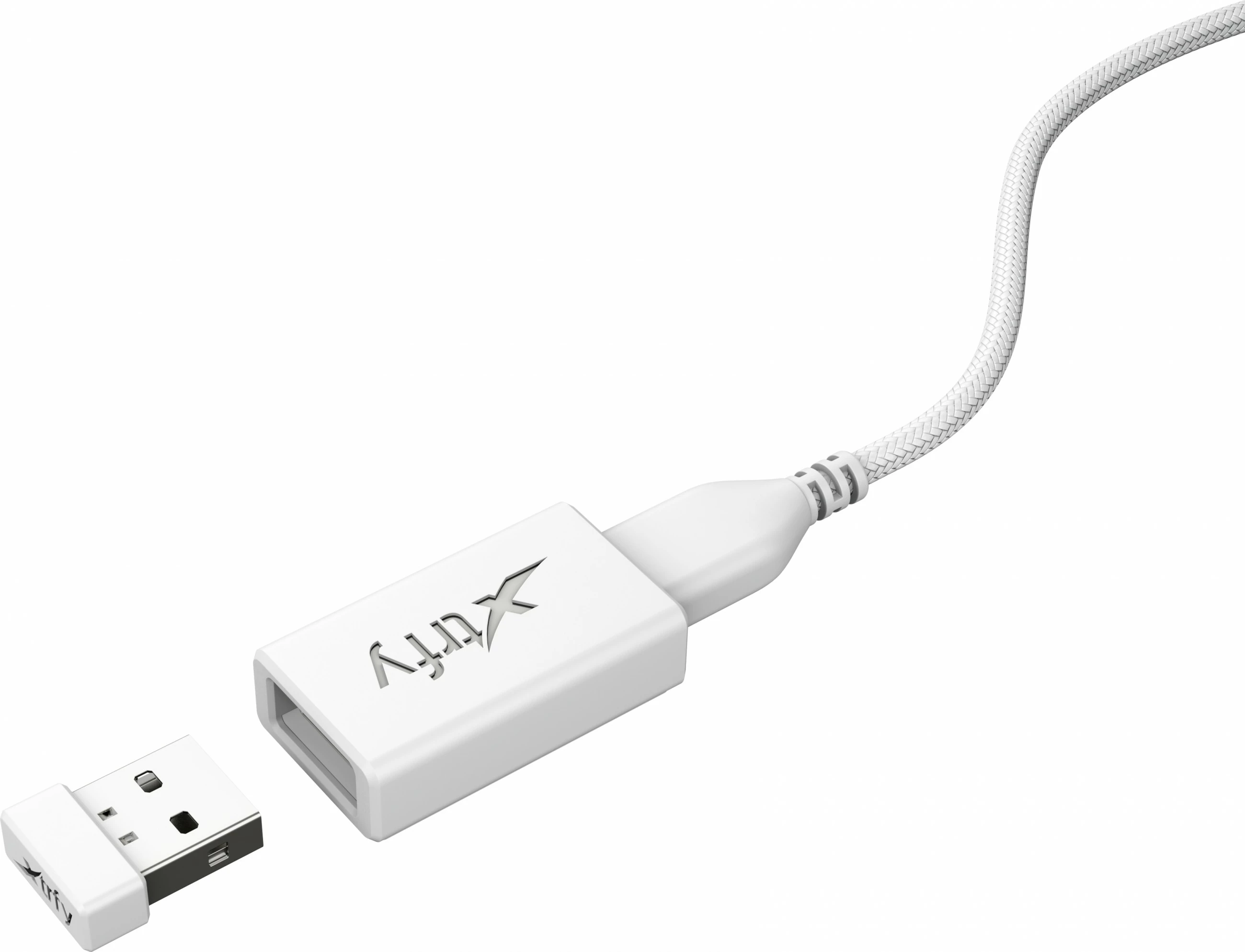 Maus Cherry Xtrfy M42 RGB, Ambidextrous, Optical, RF Wireless + USB Type-C, 19000 DPI, Bardhë