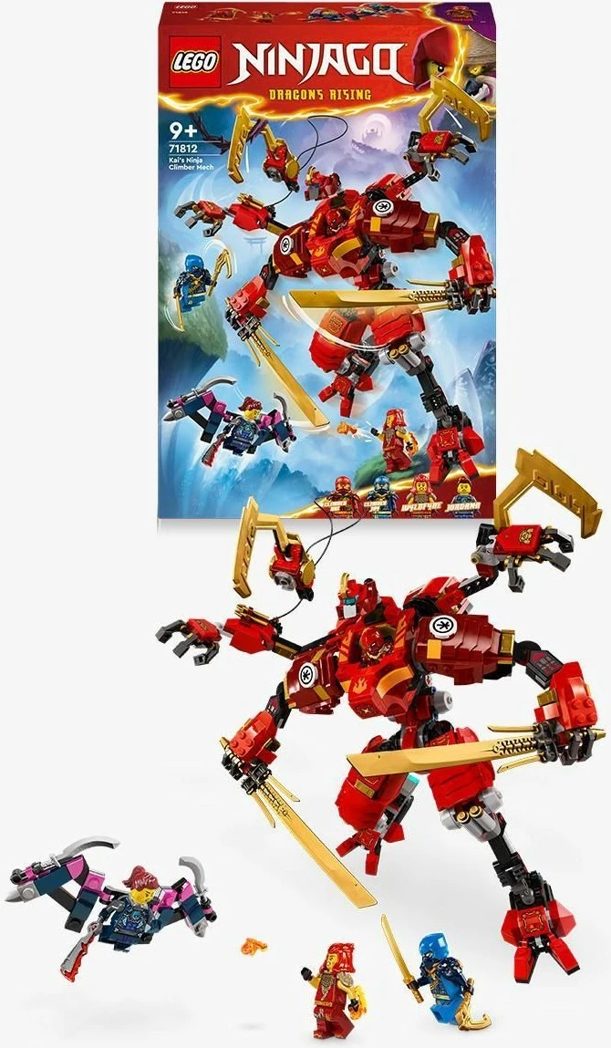 Set ndërtimi LEGO Ninjago 71812 Kai’s Ninja Climber Mech, multikolor