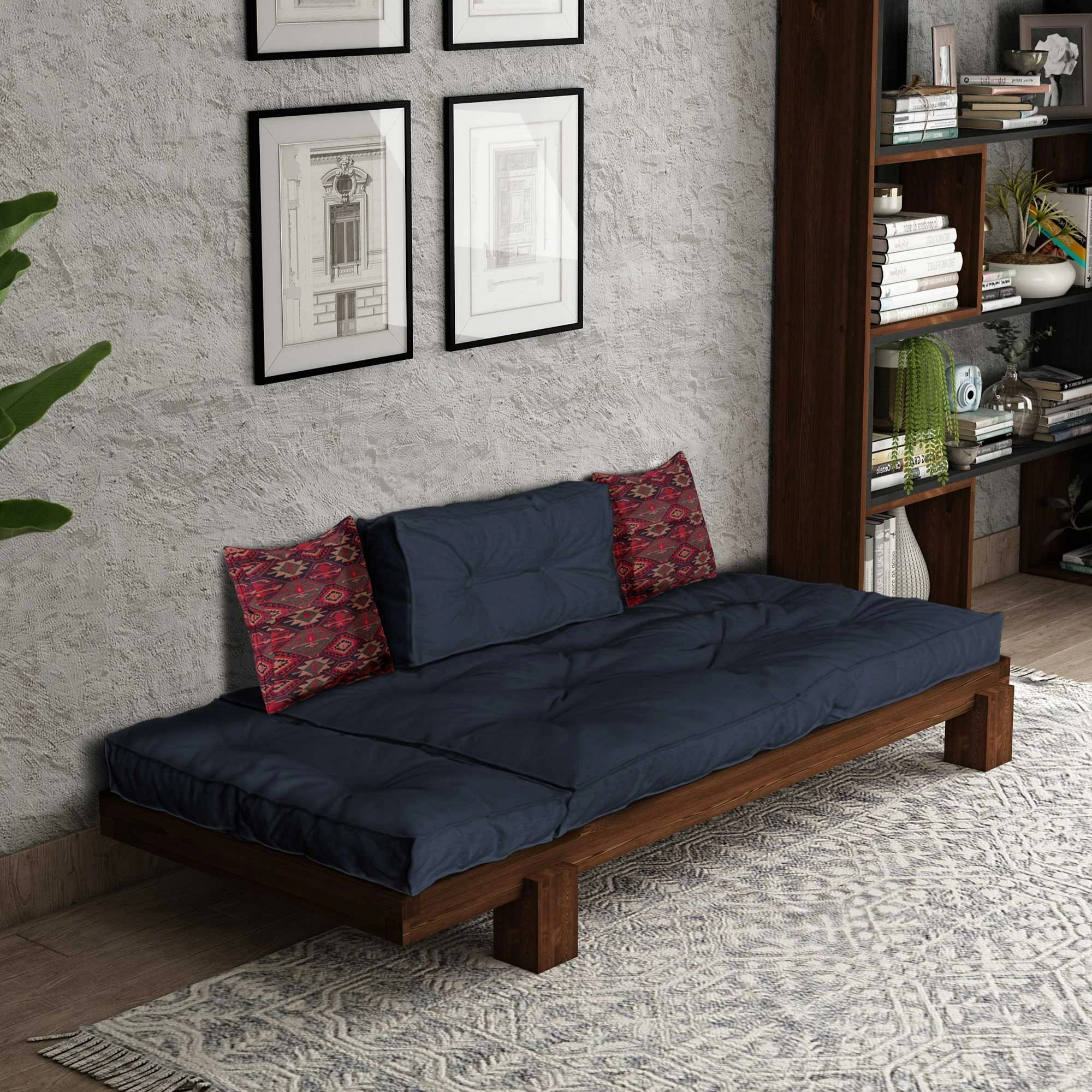 Lounger Atelier del Sofa, ngjyrë arre dhe kaltër e errët, CPT8382-200