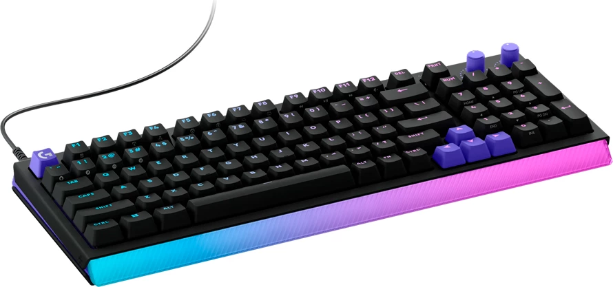 Tastierë gaming Logitech G512 X 98 me kabllo, RGB, switch linear, USB-C, US INT'L, e zezë