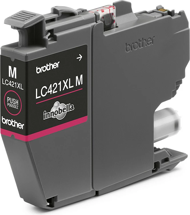 Kartushë boje Brother LC-421XLM, XL Yield 500 faqe, Magenta
