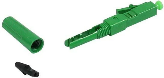 Konektor fibër optike Synergy21 S215667, LC/APC mashkull, 9/125µm, 0.9mm, 10 copë, gjelbër