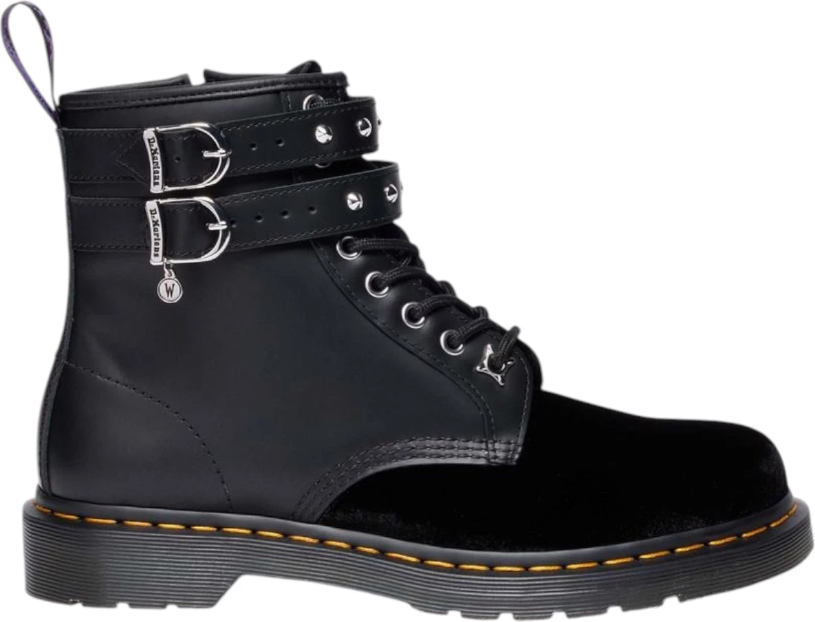 Çizme për femra Dr. Martens 1460 Wdn Smooth+Velvet, të zeza