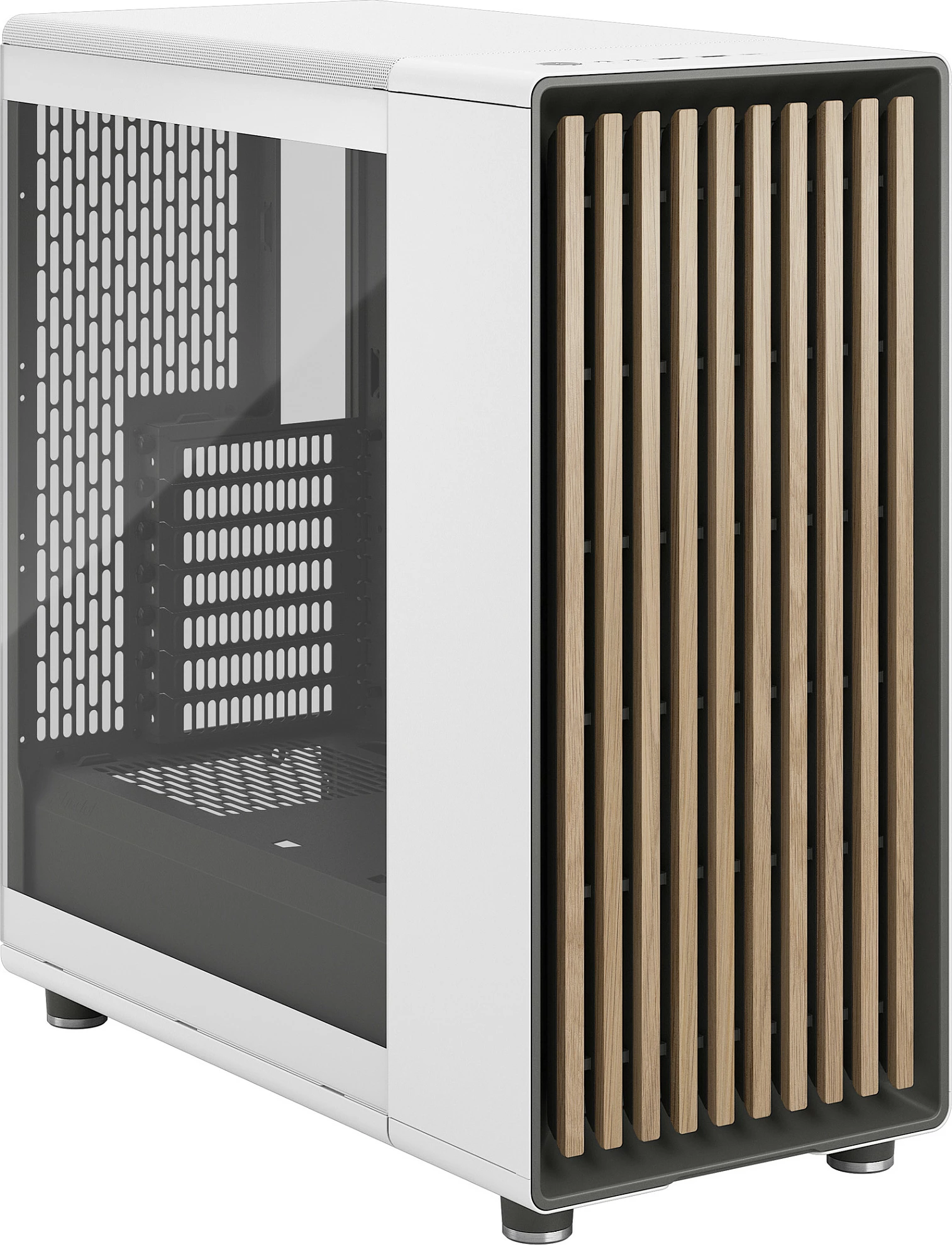 Kasë Fractal Design North Chalk White, Midi Tower, xham i kalitur