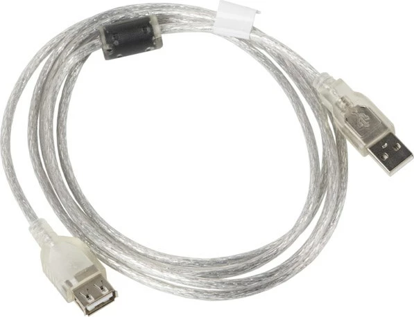 Kabllo USB Lanberg CA-USBE-12CC-0018-TR, 1.8 m, USB 2.0, Transparent