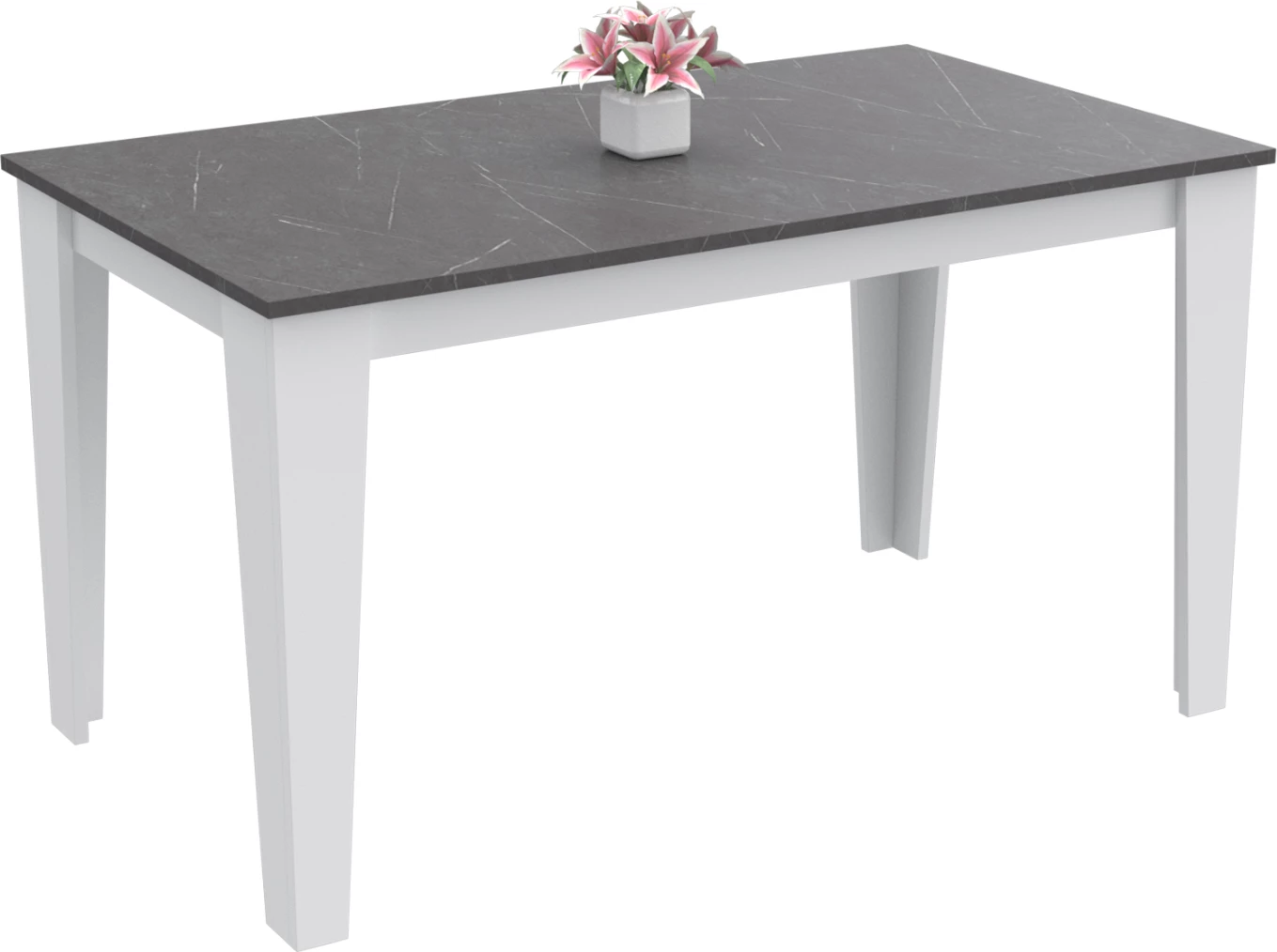 Tavolinë kuzhine BORIS FH18220.02 melaminë, ngjyrë oniks e zezë-bardhë, 130x75x75H cm