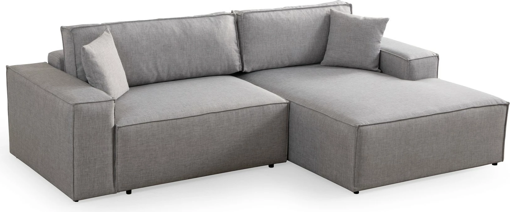 Kënd-sofë krevate Atelier del Sofa, Pırlo kënd i djathtë, gri e çelët