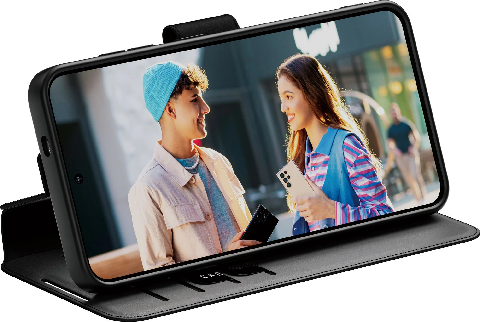 Mbështjellës PanzerGlass për Samsung Galaxy S25, kickstand, i zi