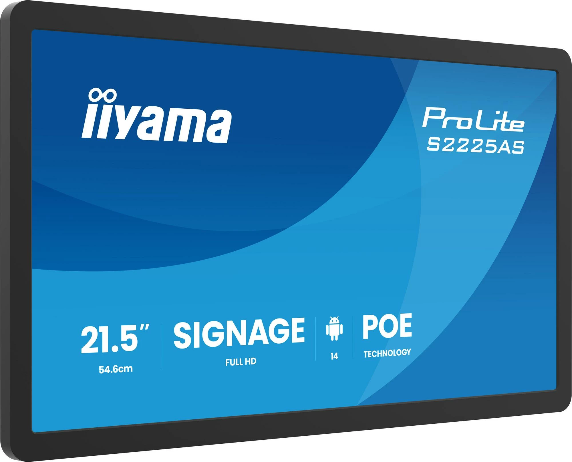 Ekran digital signage IIYAMA ProLite S2225AS-B1P 21.5\" Full HD PoE, zi